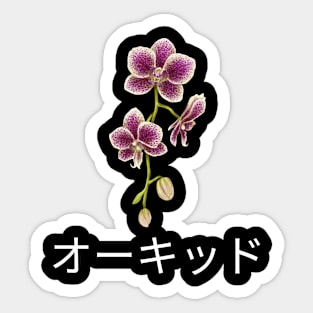 Orchid Japan Japanese Nihon Plant Flower Since Vintage Sticker